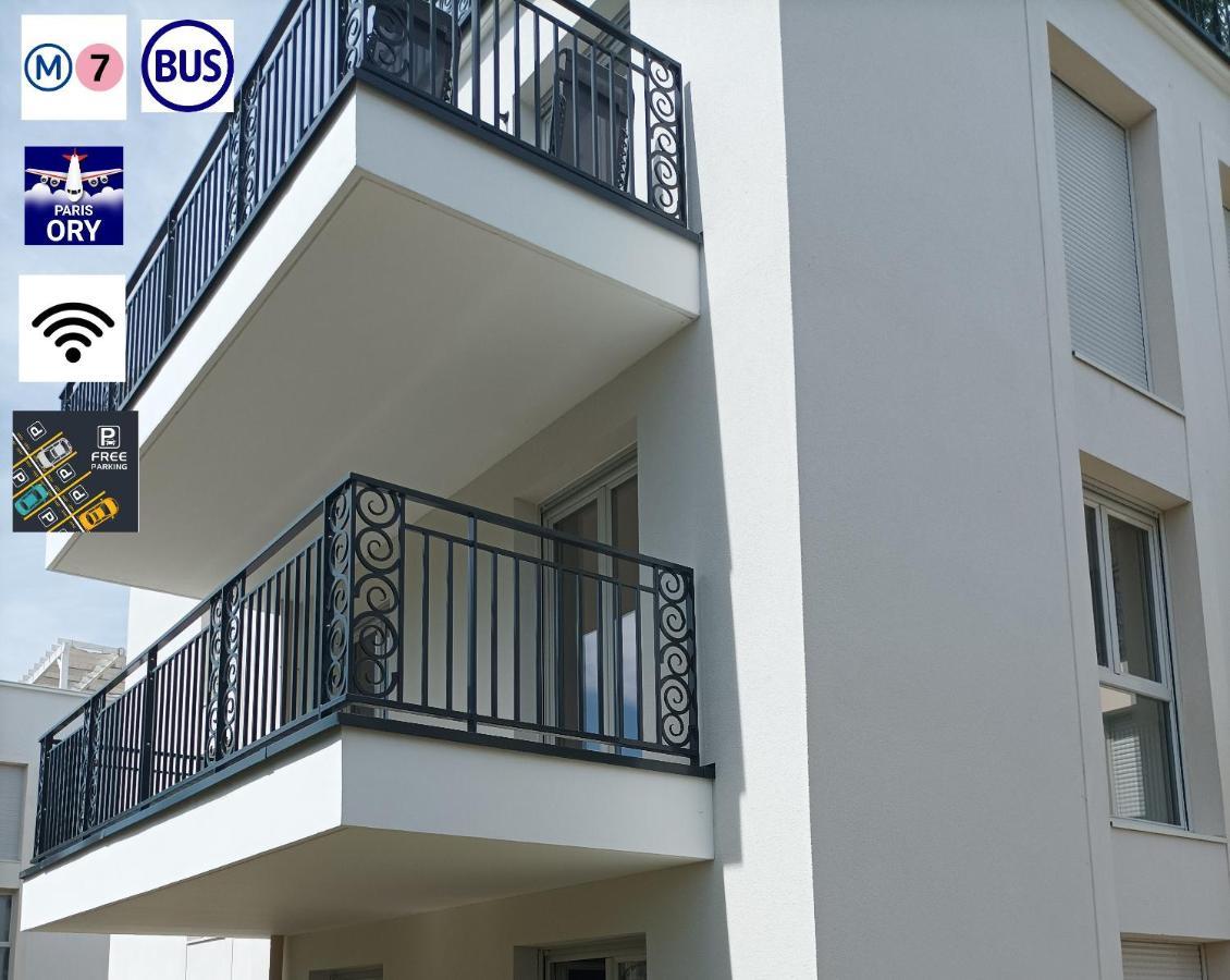 Chambre Privee Dans Un Nouvel Appartement Partage Pres De Paris Avec Parking Gratuit Chevilly-Larue Exterior foto